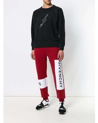 schwarzes und weißes bedrucktes Sweatshirt von Givenchy