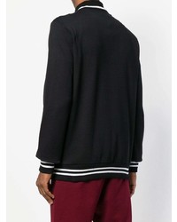 schwarzes und weißes bedrucktes Sweatshirt von Dolce & Gabbana