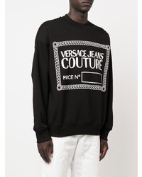 schwarzes und weißes bedrucktes Sweatshirt von VERSACE JEANS COUTURE