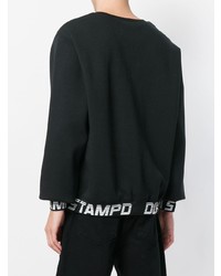 schwarzes und weißes bedrucktes Sweatshirt von Stampd