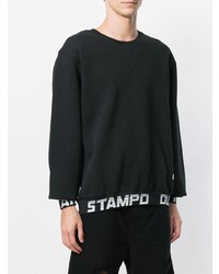 schwarzes und weißes bedrucktes Sweatshirt von Stampd