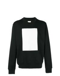 schwarzes und weißes bedrucktes Sweatshirt von Maison Margiela