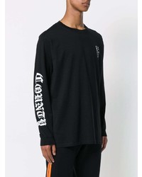 schwarzes und weißes bedrucktes Sweatshirt von Marcelo Burlon County of Milan