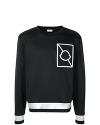 schwarzes und weißes bedrucktes Sweatshirt von Moncler