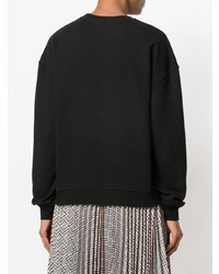 schwarzes und weißes bedrucktes Sweatshirt von McQ Alexander McQueen