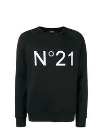 schwarzes und weißes bedrucktes Sweatshirt von N°21