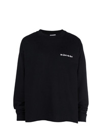 schwarzes und weißes bedrucktes Sweatshirt von Nasaseasons