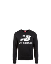 schwarzes und weißes bedrucktes Sweatshirt von New Balance
