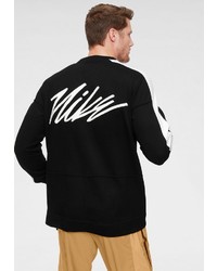 schwarzes und weißes bedrucktes Sweatshirt von Nike
