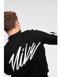 schwarzes und weißes bedrucktes Sweatshirt von Nike