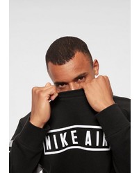 schwarzes und weißes bedrucktes Sweatshirt von Nike Sportswear