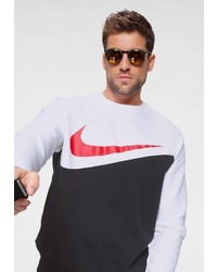 schwarzes und weißes bedrucktes Sweatshirt von Nike Sportswear