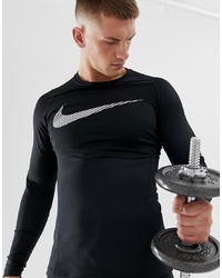 schwarzes und weißes bedrucktes Sweatshirt von Nike Training