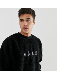 schwarzes und weißes bedrucktes Sweatshirt von Noak