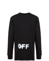 schwarzes und weißes bedrucktes Sweatshirt von Off-White