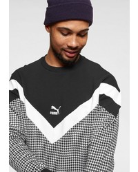 schwarzes und weißes bedrucktes Sweatshirt von Puma