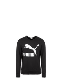 schwarzes und weißes bedrucktes Sweatshirt von Puma