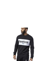 schwarzes und weißes bedrucktes Sweatshirt von Reebok