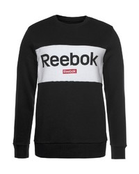 schwarzes und weißes bedrucktes Sweatshirt von Reebok