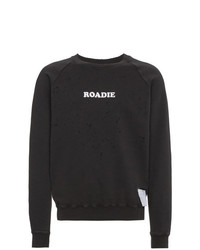 schwarzes und weißes bedrucktes Sweatshirt von Satisfy