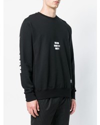 schwarzes und weißes bedrucktes Sweatshirt von MSGM