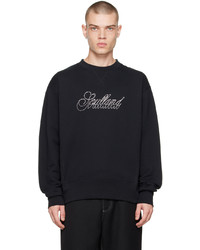 schwarzes und weißes bedrucktes Sweatshirt von Soulland