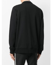 schwarzes und weißes bedrucktes Sweatshirt von Lanvin