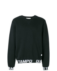 schwarzes und weißes bedrucktes Sweatshirt von Stampd