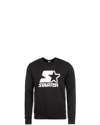schwarzes und weißes bedrucktes Sweatshirt von Starter