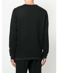 schwarzes und weißes bedrucktes Sweatshirt von Oamc