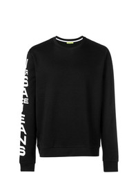 schwarzes und weißes bedrucktes Sweatshirt von Versace Jeans