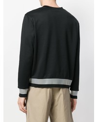 schwarzes und weißes bedrucktes Sweatshirt von Moncler