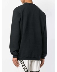 schwarzes und weißes bedrucktes Sweatshirt von Damir Doma