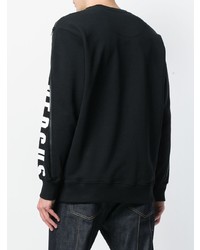 schwarzes und weißes bedrucktes Sweatshirt von Versus