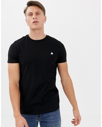 schwarzes und weißes bedrucktes T-Shirt mit einem Rundhalsausschnitt von ASOS DESIGN