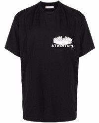 schwarzes und weißes bedrucktes T-Shirt mit einem Rundhalsausschnitt von BEL-AIR ATHLETICS