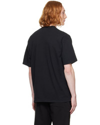 schwarzes und weißes bedrucktes T-Shirt mit einem Rundhalsausschnitt von Online Ceramics