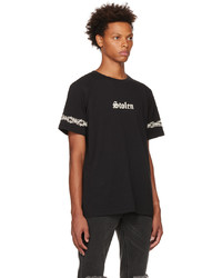 schwarzes und weißes bedrucktes T-Shirt mit einem Rundhalsausschnitt von Stolen Girlfriends Club