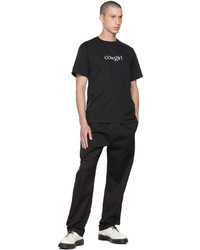 schwarzes und weißes bedrucktes T-Shirt mit einem Rundhalsausschnitt von Cowgirl Blue Co