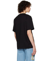 schwarzes und weißes bedrucktes T-Shirt mit einem Rundhalsausschnitt von Rassvet