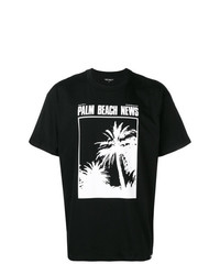 schwarzes und weißes bedrucktes T-Shirt mit einem Rundhalsausschnitt von Carhartt Heritage