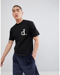 schwarzes und weißes bedrucktes T-Shirt mit einem Rundhalsausschnitt von Diamond Supply