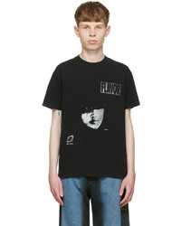 schwarzes und weißes bedrucktes T-Shirt mit einem Rundhalsausschnitt von Eytys