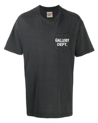 schwarzes und weißes bedrucktes T-Shirt mit einem Rundhalsausschnitt von GALLERY DEPT.