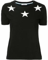 schwarzes und weißes bedrucktes T-Shirt mit einem Rundhalsausschnitt von GUILD PRIME