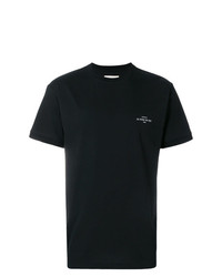schwarzes und weißes bedrucktes T-Shirt mit einem Rundhalsausschnitt von Ih Nom Uh Nit