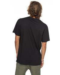 schwarzes und weißes bedrucktes T-Shirt mit einem Rundhalsausschnitt von Quiksilver T-Shirt »Classic Morning Slides«