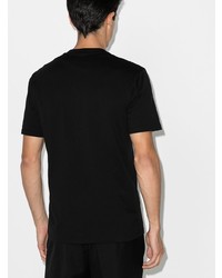 schwarzes und weißes bedrucktes T-Shirt mit einem Rundhalsausschnitt von Givenchy