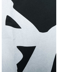 schwarzes und weißes bedrucktes T-Shirt mit einem Rundhalsausschnitt von Faith Connexion