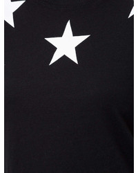 schwarzes und weißes bedrucktes T-Shirt mit einem Rundhalsausschnitt von GUILD PRIME